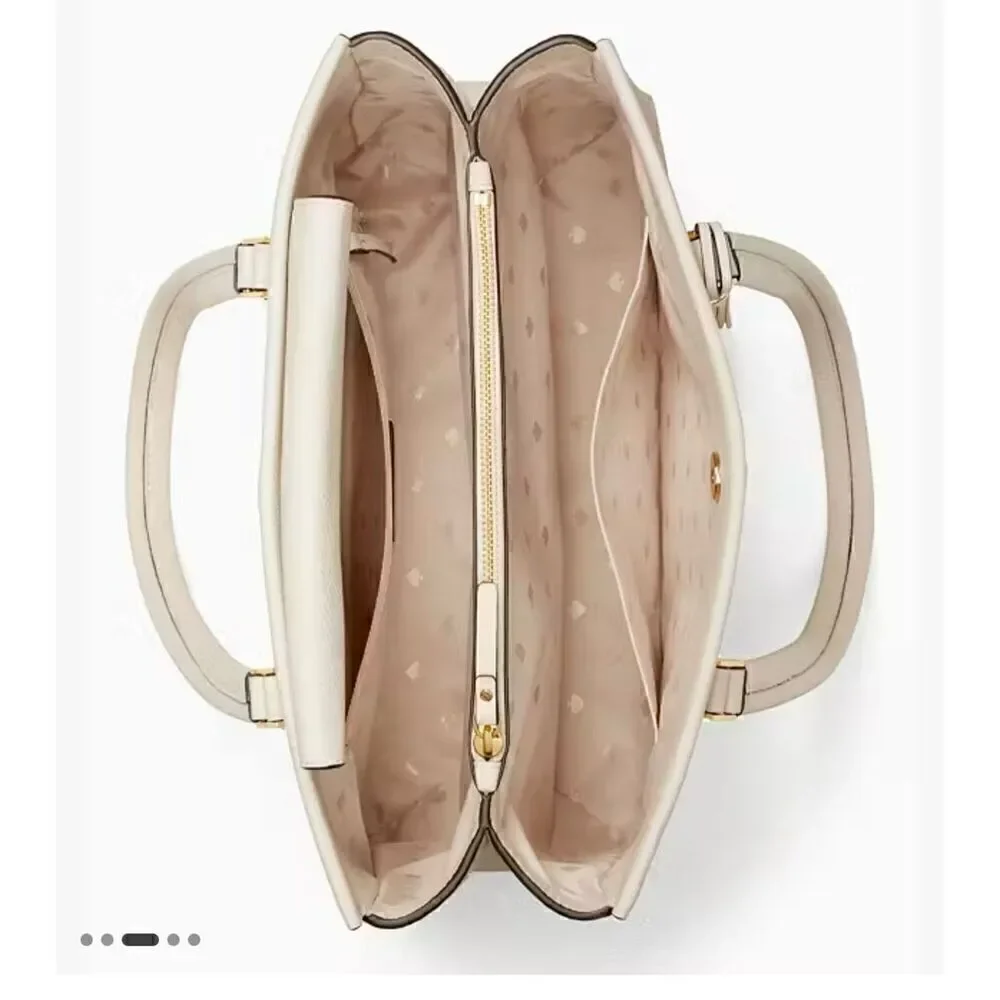 Kate Spade Naomi Tote in Pebbled Leather Soft Limestone Off White